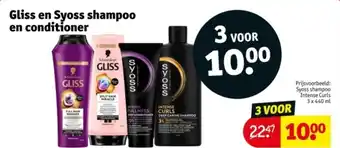 Kruidvat Gliss en Syoss shampoo en conditioner aanbieding