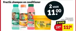 Kruidvat Fructis shampoo en conditioner aanbieding