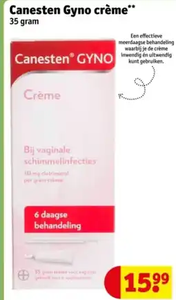 Kruidvat Canesten Gyno crème aanbieding