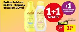 Kruidvat Zwitsal huid en badolie, shampoo en wasgel aanbieding
