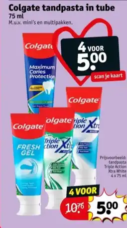 Kruidvat Colgate tandpasta in tube aanbieding