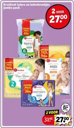 Kruidvat Kruidvat luiers en luierbroekjes jumbo pack aanbieding