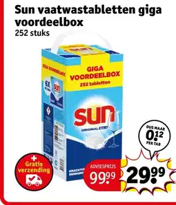 Kruidvat Sun vaatwastabletten giga Witte Reus toiletblok aanbieding