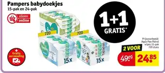Kruidvat Pampers babydoekjes aanbieding