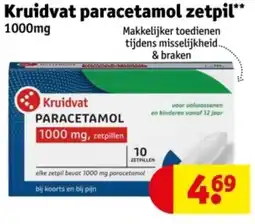 Kruidvat Kruidvat paracetamol zetpil 1000 mg aanbieding