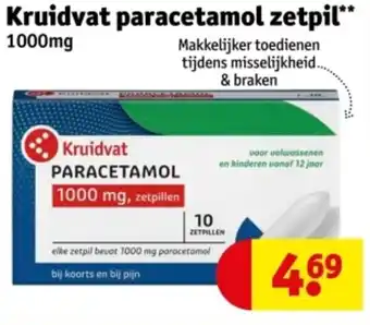 Kruidvat Kruidvat paracetamol zetpil 1000 mg aanbieding