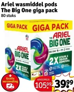 Kruidvat Ariel wasmiddel pods The Big One giga pack aanbieding