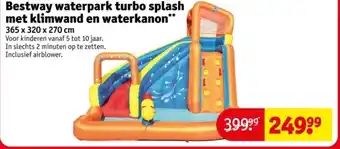 Kruidvat Bestway waterpark turbo splash met klimwand en waterkanon aanbieding