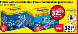 Kruidvat Finish vaatwastabletten Power en Quantum jaarvolume aanbieding