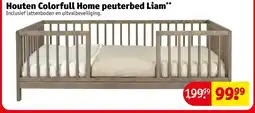 Kruidvat Houten Colorfull Home peuterbed Liam aanbieding