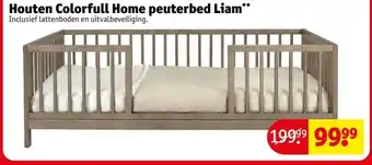 Kruidvat Houten Colorfull Home peuterbed Liam aanbieding