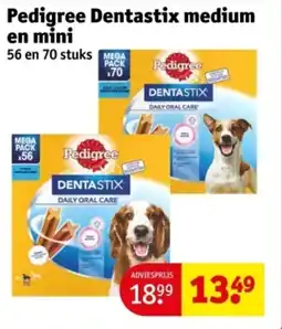 Kruidvat Pedigree Dentastix medium en mini aanbieding