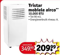 Kruidvat Tristar mobiele airco 10.000 BTU aanbieding