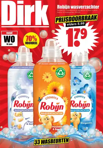 Dirk Robijn wasverzachter aanbieding