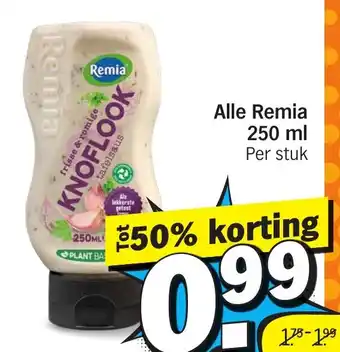 Albert Heijn Alle Remia aanbieding