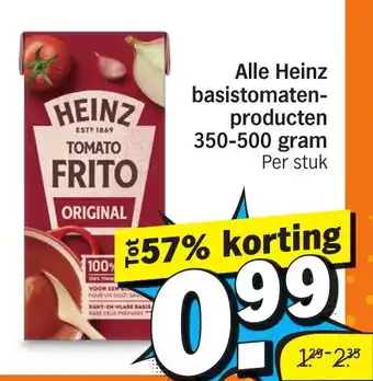 Albert Heijn Alle Heinz basis tomatenproducten aanbieding
