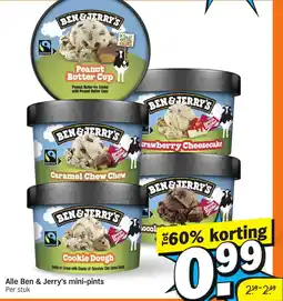 Albert Heijn Alle Ben & Jerry's mini-pints aanbieding