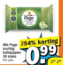 Albert Heijn Alle Page vochtig toiletpapier aanbieding