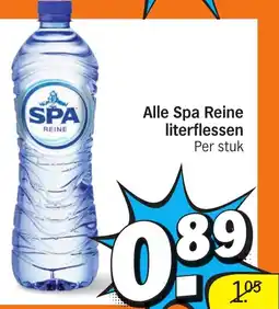 Albert Heijn Alle Spa Reine literflessen aanbieding