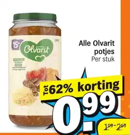 Albert Heijn Alle Olvarit potjes aanbieding