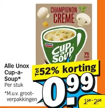 Albert Heijn Alle Unox Cup-a- Soup aanbieding