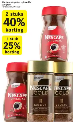 Albert Heijn Alle Nescafé potten oploskoffie aanbieding