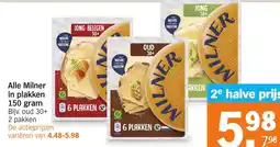 Albert Heijn Alle Milner in plakken aanbieding