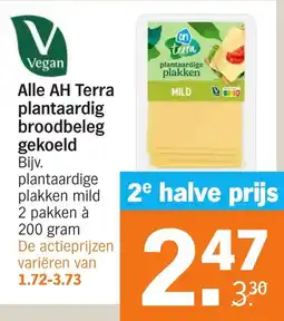 Albert Heijn Alle AH Terra plantaardig broodbeleg gekoeld aanbieding