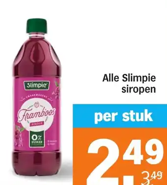 Albert Heijn Alle Slimpie siropen aanbieding