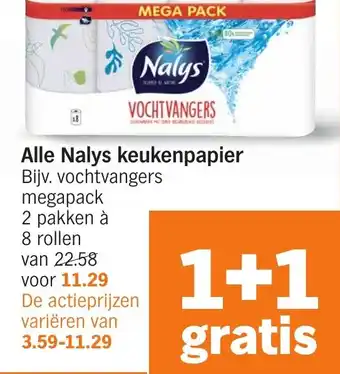 Albert Heijn Alle Nalys keukenpapier aanbieding