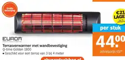 Albert Heijn Eurom Terrasverwarmer met wandbevestiging aanbieding