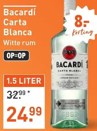 Albert Heijn Bacardí Carta Blanca aanbieding