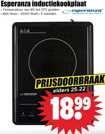 Dirk Esperanza inductiekookplaat aanbieding