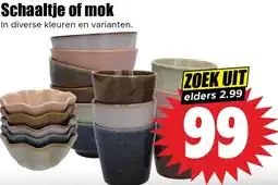 Dirk Schaaltje of mok aanbieding