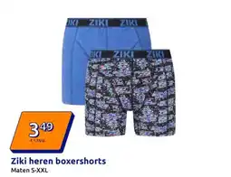 Action Ziki heren boxershorts aanbieding