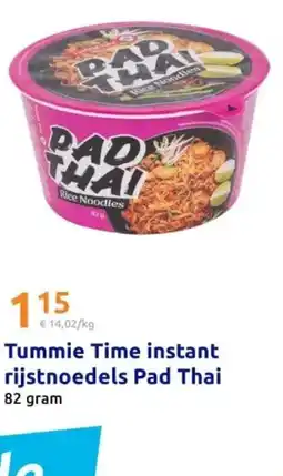 Action Tummie Time instant rijstnoedels Pad Thai aanbieding
