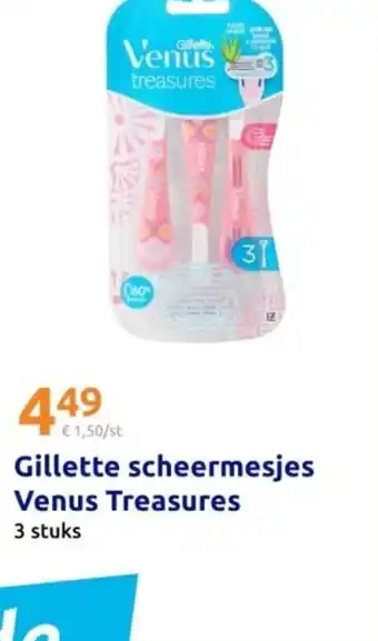 Action Gillette scheermesjes Venus Treasures aanbieding