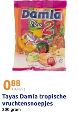 Action Tayas Damla tropische vruchtensnoepjes aanbieding