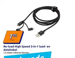 Action Re-load High Speed 3-in-1 laad en datakabel aanbieding