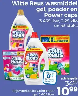 Trekpleister Witte Reus wasmiddel gel, poeder en Power caps aanbieding