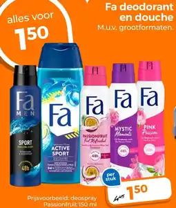 Trekpleister Fa deodorant en douche aanbieding