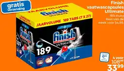 Trekpleister Finish vaatwascapsules Ultimate aanbieding