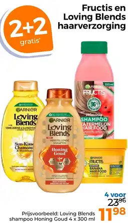 Trekpleister Fructis en Loving Blends haarverzorging aanbieding