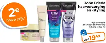Trekpleister John Frieda haarverzorging en styling aanbieding