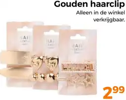 Trekpleister Gouden haarclip aanbieding