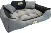 Bol.com KingDog - Hondenmand - Katten- en Hondenbed - Buitenmaat 55 x 45 - Maat S - Donkergrijs aanbieding