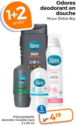 Trekpleister Odorex deodorant en douche aanbieding