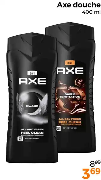 Trekpleister Axe douche aanbieding