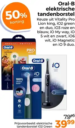 Trekpleister Oral-B elektrische tandenborstel aanbieding