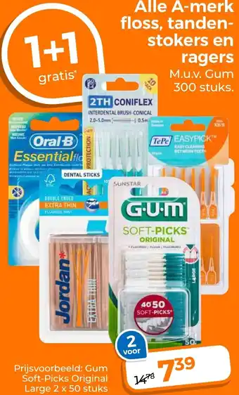 Trekpleister Alle A-merk floss, tandenstokers en ragers aanbieding